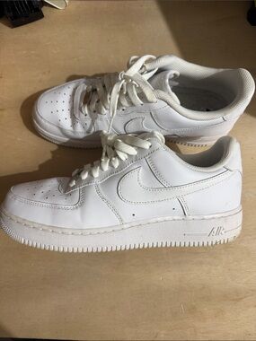 Nike White Low-Top Leather Sneakers